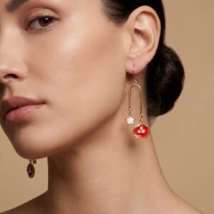 Coral Charm Earrings