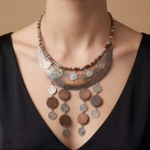 Nomad Crescent Fringe Necklace