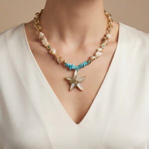 Ocean Siren Starfish Pendant Necklace