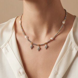 Coastal Conch Bead Necklace