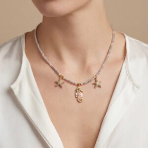 Azure Reef Layered Pendant Necklace