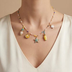 Ocean Bloom Charm Necklace