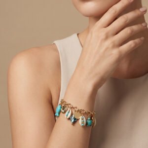 Turquoise Tide Charm Bracelet