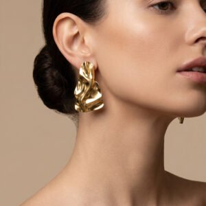 Sculptural Crumpled Earrings