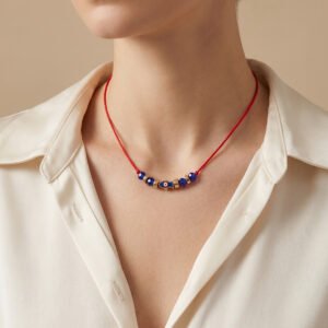 Blue Eye Cord Necklace