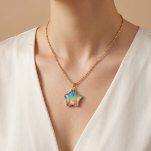 Rainbow Star Pendant Necklace