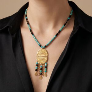 Heritage Medallion Beaded Necklace