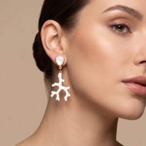 The Pearl Abstract Drop Earrings